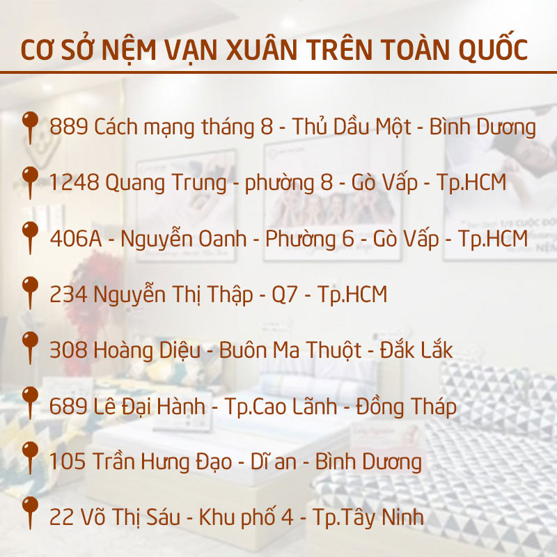 nệm cao su thiên nhiên hcm