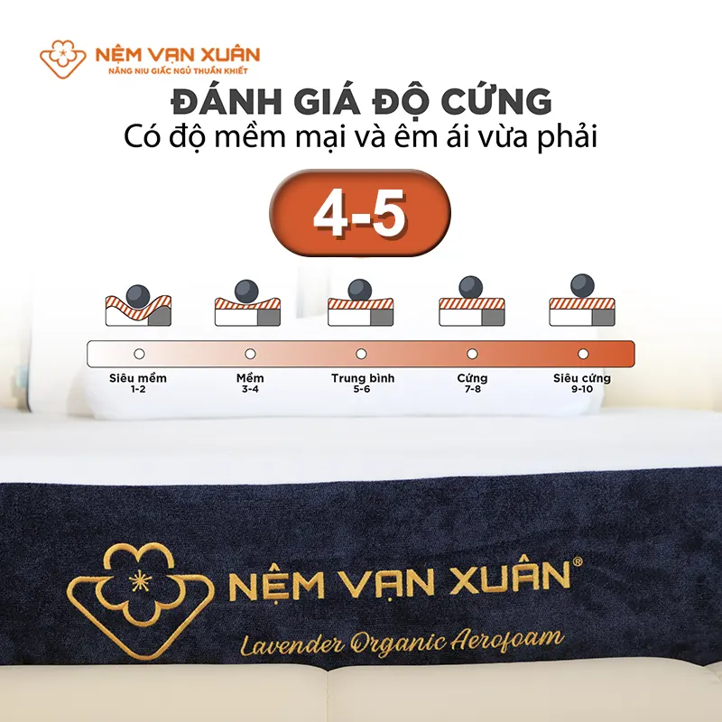 nệm foam trà xanh cao cấp lavender organic aerofoam 022