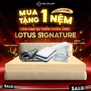 nệm cao su thiên nhiên lotus signature