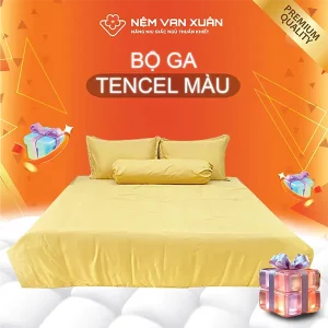 bộ ga tencel màu vàng