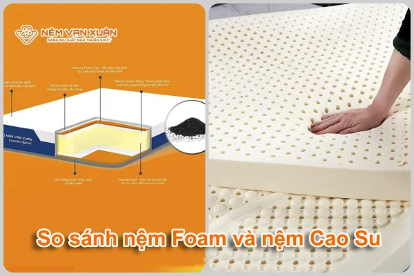 so sánh đệm foam và đệm cao su