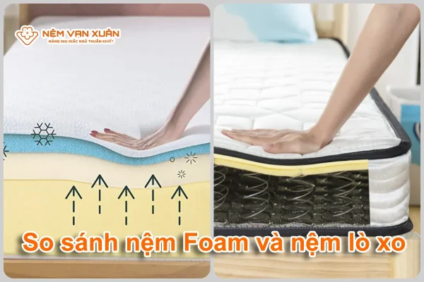 so sánh đệm foam và đệm lò xo