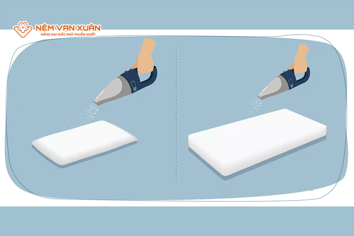 ệ sinh và bảo quản gối Cao su non
