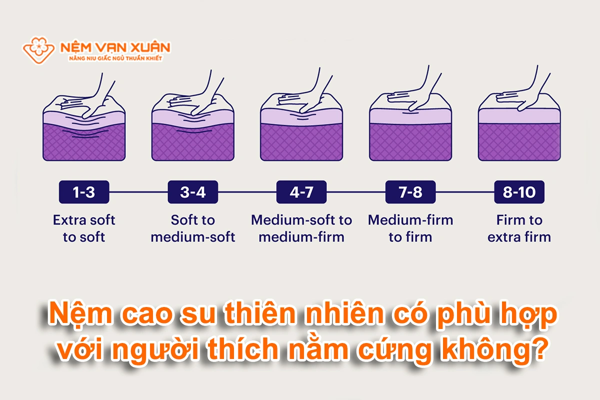 Nệm cao su thiên nhiên phù hợp với người thích nằm cứng không?